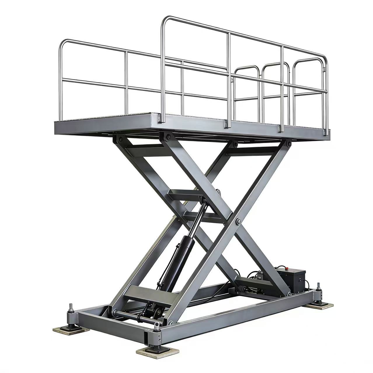 Stationary scissor lift platform